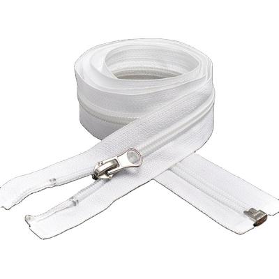 China No. White sliders double zippers. 5 nylon single double zippers sliders for pillowcase uniform tent coat zippers maker on sale for sale