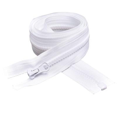 China The high quality white resin double sliders no. Wholesale Price 5 Long With Single Double Sliders For Garment Accessories for sale