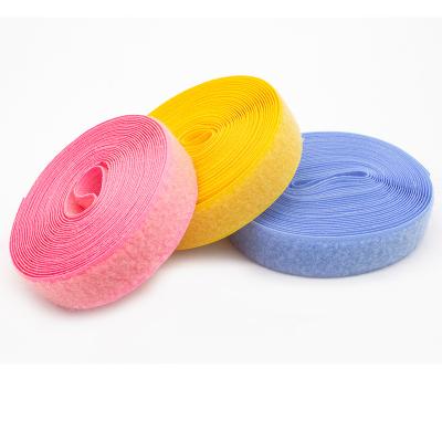 China 2.5cm Ticky Velcro High Viable 100% Nylon Velcro Heat Resistant Colors No Adhesive Hook And Loop Tape for sale