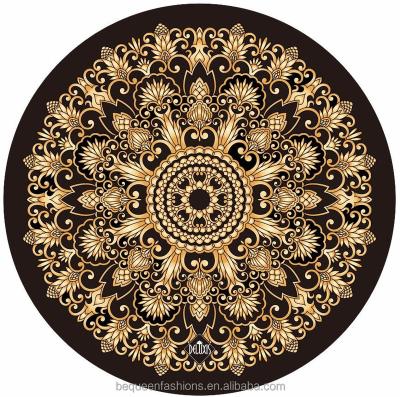 China German Good Quality Rubber and Natural Fabric Round Texture Yoga Mat Durable Yoga Mat Mat for sale