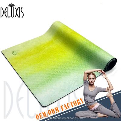 China Amazon hotsale durable custom printed eco natural rubber yoga mat with anti slip coating for sale