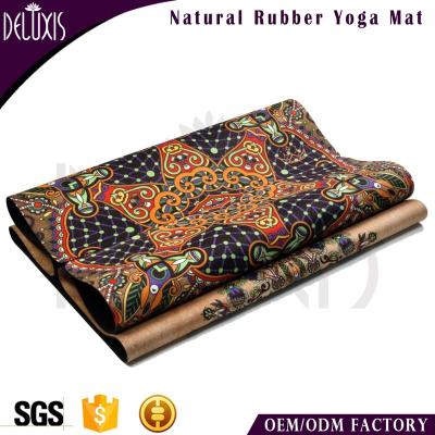 China Odorless Non-slip Private Label Colored Printing Custom Organic India Yoga Mat With Bag for sale