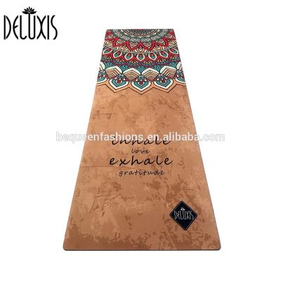 China Customized Organic Eco Friendly Non Slip Cork Top /Microfiber Natural Rubber Yoga Mat Premium Manufacturer From China for sale