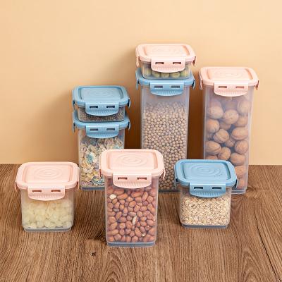 China Kitchen Sustainable Stackable Plastic Containers For Food Sealed Containers With Lids Plastic Food Storage Box for sale