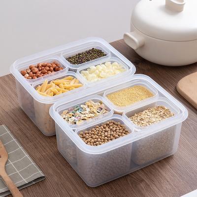 China Sealed Plastic Kitchen Salt Organizer Grains Beans Storage Jar Cereal Containers For Food for sale