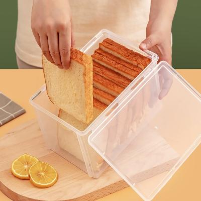 China Freshness Preservation Plastic Containers For Food Bread Transparent Plastic Storage And Container With Lid for sale