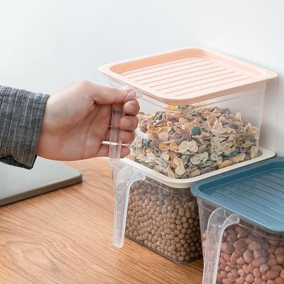 China Viable Plastic Containers For Food Household Kitchen Plastic Storage Box Box Crisper Food Container With Handle for sale