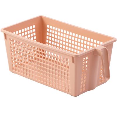 China New Fashion Design Household Plastic Multifunctional Viable Storage Basket Cheap Color Storage Box With Handle for sale