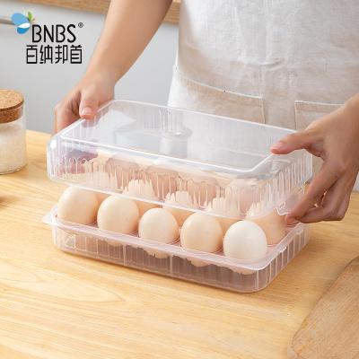 China 10/15 Grids Viable High Quality Plastic Clear Egg Tray Holder With Lid Plastic Containers For Food for sale