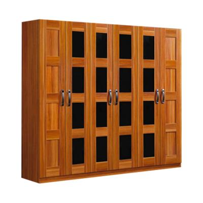 China 2 3 4 5 6 Door Wardrobe China Minimalist Fabric 6 Door Mirrored Armoire Wardrobe for sale