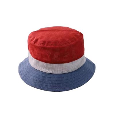 China 2020 Picture Style Two Classic Simple Colors Mesh Flat Surface Cotton Hot Selling Breathable Bucket Hat for sale