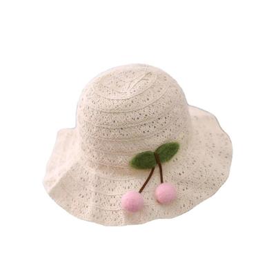 China Image China Suppliers Fashion Bucket Hats Cheap Cotton Summer Hollow Small Fruit Decor Thin Soft Bucket Hats for sale