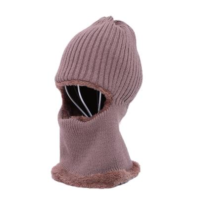 China COMMON Outdoor COMMON Winter High Quality Keep Kids Warm Neck Protection Knitted Hat Mask for sale