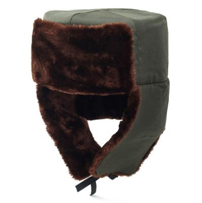 China High quality military COMMON faux fur ushanka russian trooper hat for sale