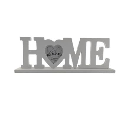 China MDF Home Decoration Wooden Craft Home Wooden Standing MDF White Letter for sale