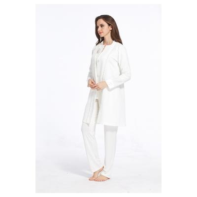 China Best Selling Wholesale OEM Cotton Pajamas Woman Designers Womens Thermal Pajamas 3 Pieces for sale