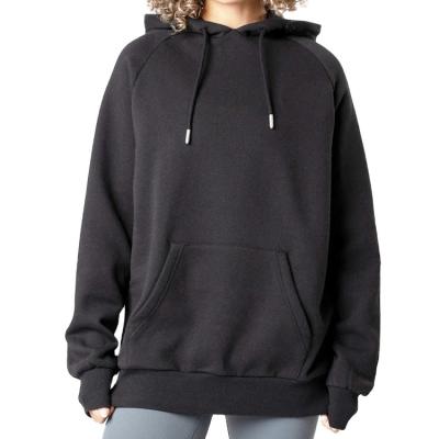 China Good Quality Antibacterial Cotton Polyester Workout Oversized Hoodie For Women With Kangaroo Pocket for sale