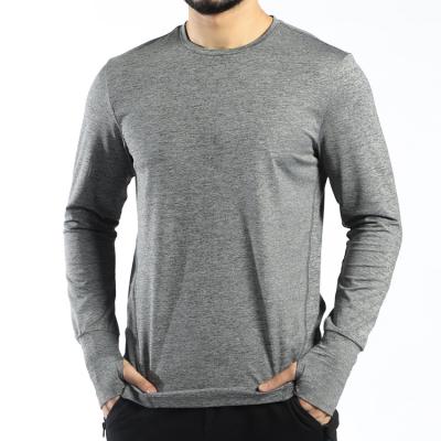 China Wholesale Custom Made Breathable Slim Fit Mens Gym Long Sleeve Plain Custom Print T-Shirt With Thumb Hole for sale