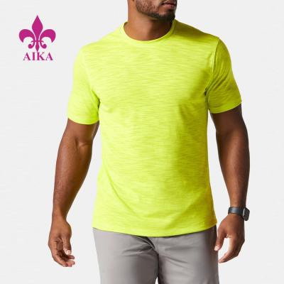 China Hot Selling OEM Summer Sportswear Polyester Short Sleeve Gym Plain Men's Anti-pilling T-shirts for sale