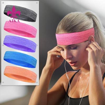 China Logo Headband Fashion Polyester Sports Custom Antibacterial Sweated Head Bands Yoga Runining For Women Or Men for sale