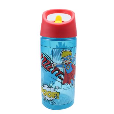 China Hot Selling 350ML Sustainable High Quality Cute Funny School Plastic Water Bottle For Kids for sale