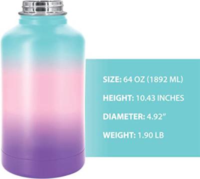 China Bpa Free 2000ML Double Wall Weight Vacuum Water Bottles Sustainable Sports Custom Insulate Stainless Steel Water Bottle for sale