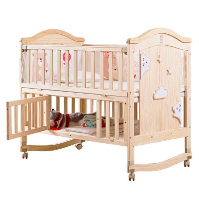 China Modern High Quality Wooden Baby Bed Adjustable Crib Hutch for sale