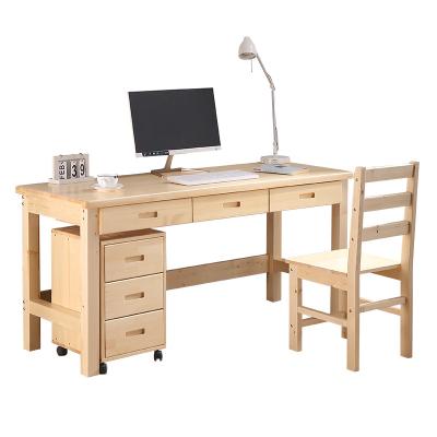 China Simple Solid Wood Home Student Writing Study Desk Bedroom Office Desk Computer Desk Easy Assembly Custom Made Pine for sale