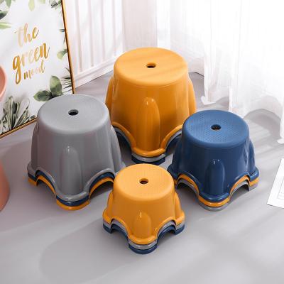 China Chair Replacement Household Shoe Stool Modern Thickened Plastic Adult Round Low Bench Small Children's Stool Sofa for sale