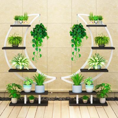 China Living Room Flower Stand Eco - Friendly Pot Rack Floor Indoor Green Flower Stand for sale