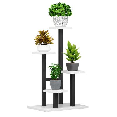 China Modern and simple balcony multi-layer iron multi-layer iron rack shelf floor living room floor living room succulent flower pot radish green for sale