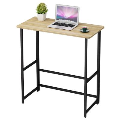 China Home Office Modern Design Folding Notebook Wholesale Wooden Iron Folding Notebook Writing PC Laptop Desk Table for sale