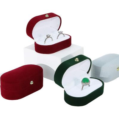 China Modern Design Handmade Custom Round Ring Gift Leather Customized Jewelry Boxes Set for sale