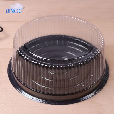 China Mini PTE Half Moist Plastic Cake Container Disposable Mousse For Cakes Round Clear Plastic Disposable Cake Container With Lid In Stock for sale