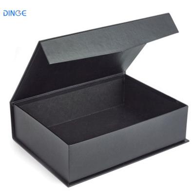 China Recyclable Custom Magnetic Paper Print Luxury Gift Box Black Book Shaped Rigid Cardboard Small Foldable Bridesmaid Gift Box With Magnet for sale