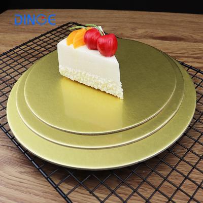 China Factory Direct Wholesale High Quality Exquisite Moisture-Proof Cake Boxes Round Cake Base Gold Cake Base Tray for sale