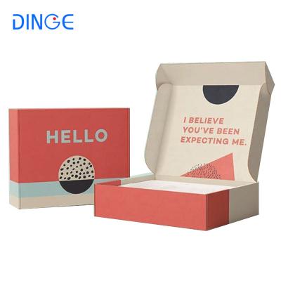 China Factory Recyclable Custom Logo Printed On Both Sides Boxes Cardboard Packaging Box Corrugated Cardboard Box For Shoes Clothes for sale