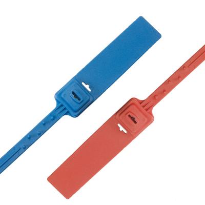 China Trucker/Trailer Adjustable Length Safety Plastic Seal, 16.5 Inch Flat Strap Seal for sale