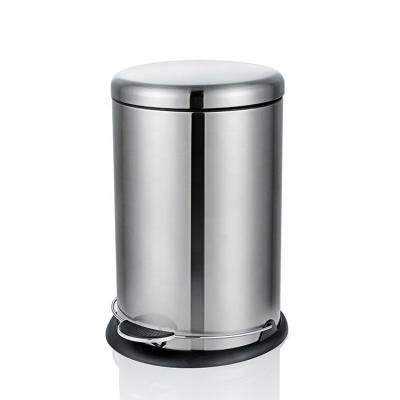 China Sustainable Base Round Stainless Steel Step On Combination Bin Set lixo cesto trash can for sale