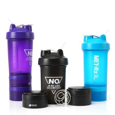 China Viable Free Custom Plastic Protein Shaker Gym Bpa Logo Fitness Shaker Bottle 500ml for sale