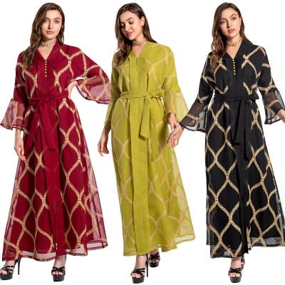 China Abaya 2021 Latest Design Fashion High Grade African Middle East Plain Mesh Abaya Women Long Muslim Dress for sale