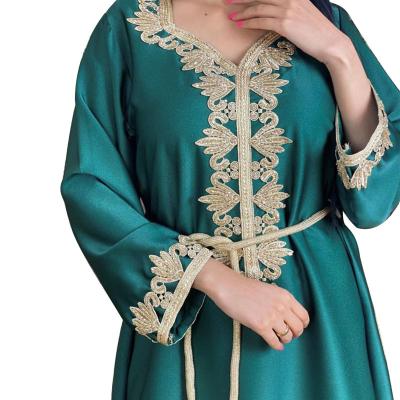 China Wholesale High Quality Muslim Adult Woman Abaya Middle East Dubai Breathable Embroidery Plus Size Long Abaya Muslim Prom Dresses for sale