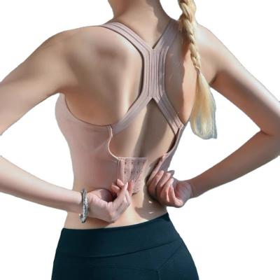 China 2021 New Breathable Women Sports Bra Top U-Neck Workout Cloth Gym Fitness Yoga Back Vest for sale