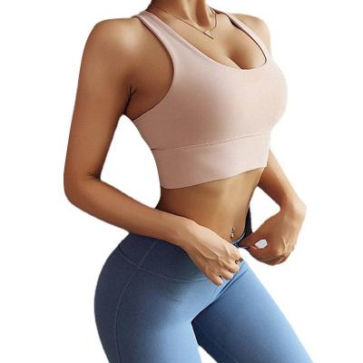 China Fashion High Quality Wholesale Breathable Quick Dry Breathable Yoga Fitness Women Seamless Bras for sale