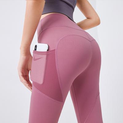 China NEW Breathable 80 Polyester 20 Spandex Women Workout Fitness Gym Wear Yoga Pants Leggings For High Waisted With Pockets Ages for sale