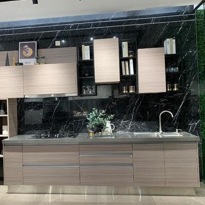 China New Modern Kitchen Furniture Cabinet Designs Smart Solid Wood Modular Kitchen Sideboard Set for sale