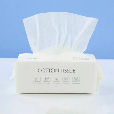 China 100% Pure Soft Eco-Friendly Disposable Cotton Towel Tissue Cotton Facial Tissue Custom Child Safe Cotton Towel for sale