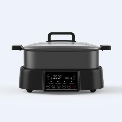 China Hotel ZOLIM Kitchen Appliances Multi Function 2 in 1 Griddle and Cooker Other, Slow Cook, Boil, Sauté, Steam, Yogurt, Stew, Broil for sale