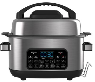 China 2021 Hot Sale Amazon Hotel Multi Capacity 6L Stainless Steel Aluminum Housing Pot Multi Cooker Air-Frying With LED Display And Six Programs for sale