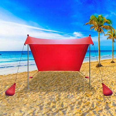 China Diagonal Tie Type Large Portable Sail Tent Canopy Shade Beach Shelter Sun Umbrella Beach Tent for sale